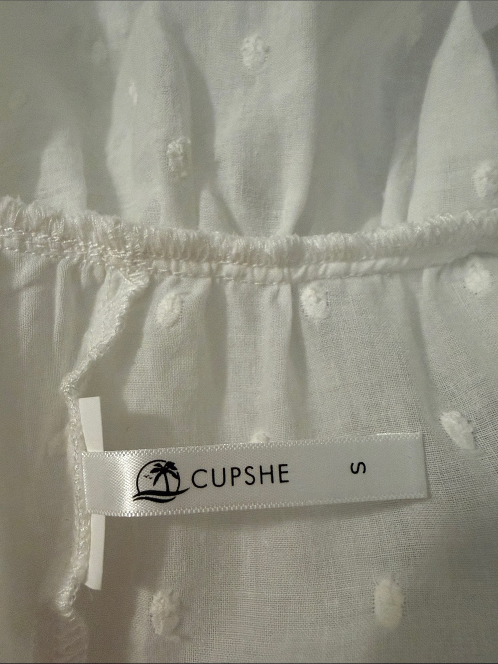 Cupshe White Eyelet Lace Long Beach Coverup - Picture 2 of 4